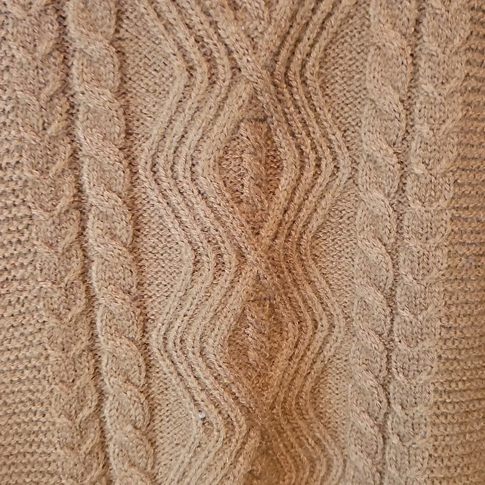DESSO born to be free heavy knit high neck sweater sz.XL wool blend cable knit